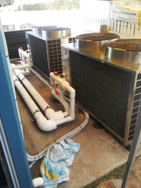 Servicing Pool Heaters.
